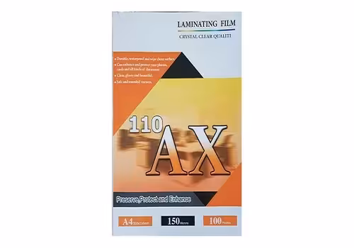 طلق پرس کارت AX مدل 150 میکرون سایز A4 بسته 100 عددی