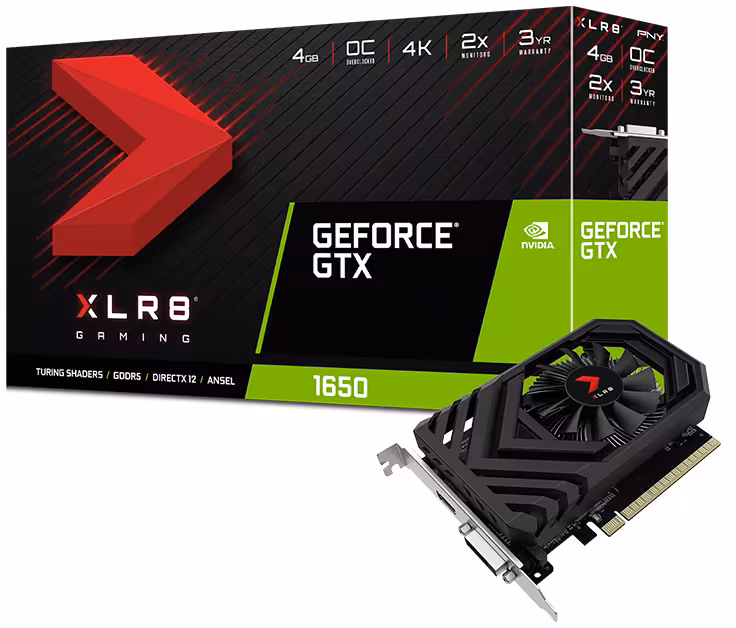 کارت گرافیک پی ان وای مدل GeForce GTX 1650 XLR8 Gaming OC Edition با حافظه 4 گیگابایت