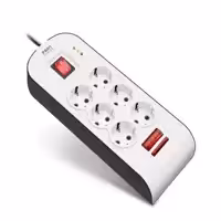 محافظ پارت شش راه ارت دار دیجیتال با کابل 5 متر کد 8796