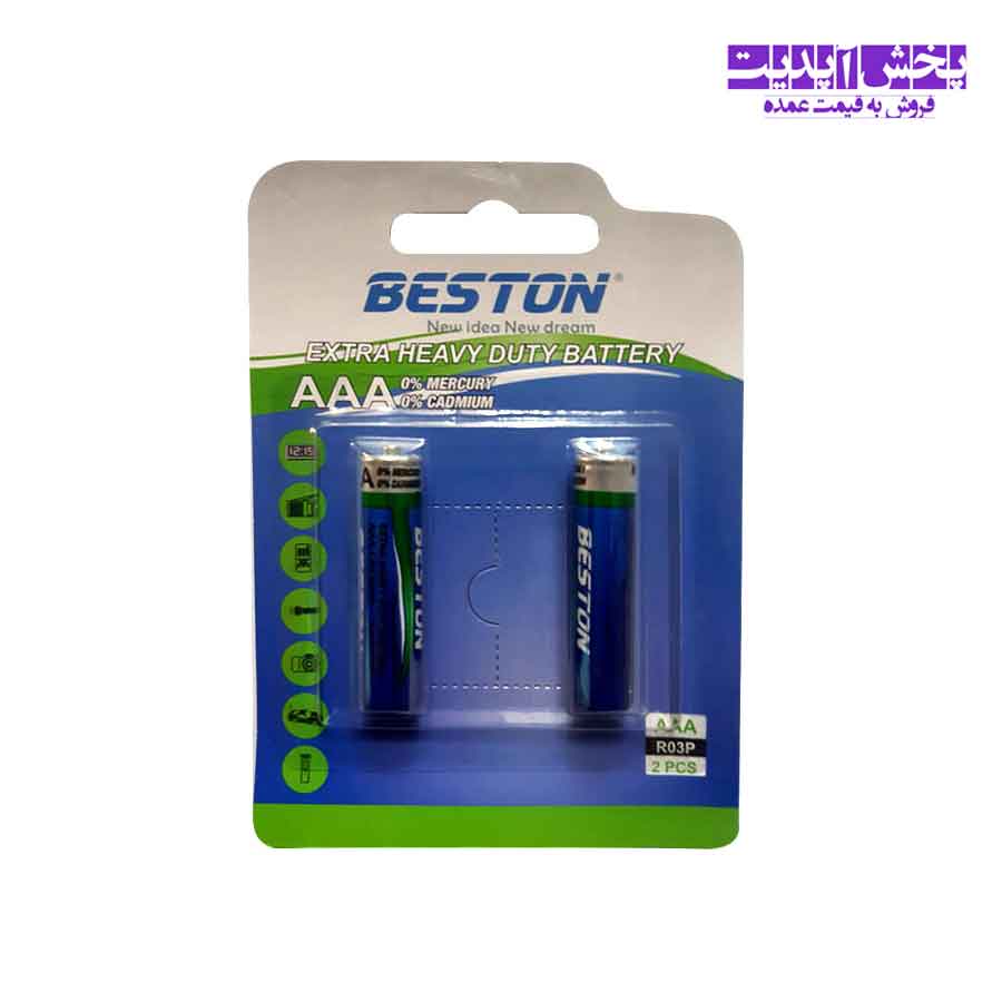 باتری نیم قلمی برند BESTON مدل EXTRA HEAVY DUTY AAA