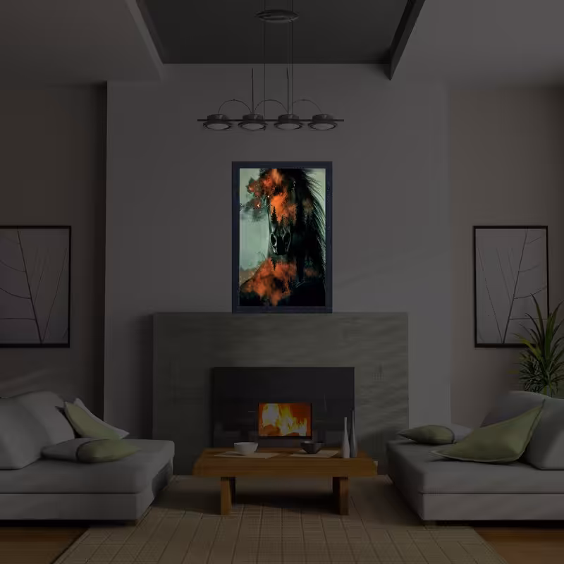 خرید تابلو شب خواب نوری بک لایت مدل اکسپوژر اسب