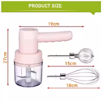 خردکن مخلوط کن همزن شارژی سه کاره غذاساز همه کاره میکسر شارژی