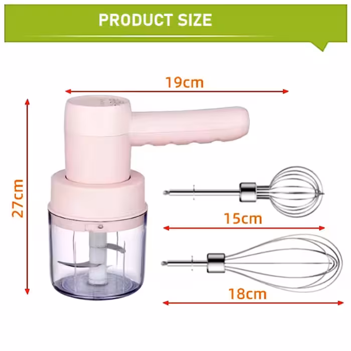 خردکن مخلوط کن همزن شارژی سه کاره غذاساز همه کاره میکسر شارژی