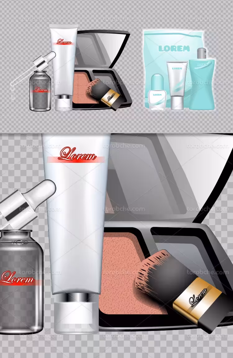 وکتور لوازم آرایشی خلاقانه | گرافیک با طعم تربچه