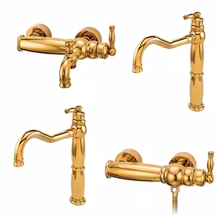 ست 4 تکه شیرالات قهرمان مدل آنتیک طلایی