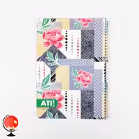 دفتر مشق 100 برگ سیمی طرح گل آتی