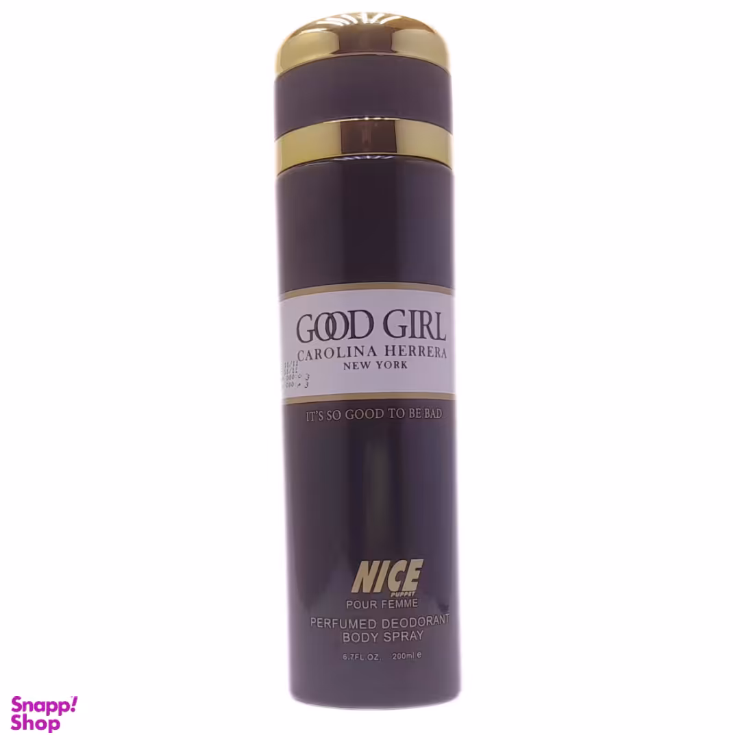 اسپری خوشبو کننده بدن زنانه نایس پاپت مدل گودگرل حجم 200 میلی لیتر