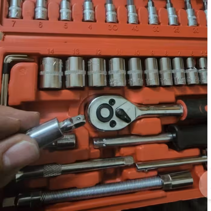 مجموعه 46 عددی آچار و سری بکس و پیچ گوشتی ساتا اصلی ارسال رایگان 

