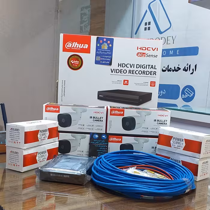 پکیج آماده نصب 4 عدد دوربین مداربسته داهوا