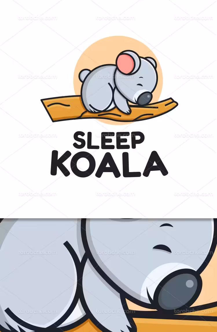 وکتور لوگوی کوالا خاکستری | گرافیک با طعم تربچه