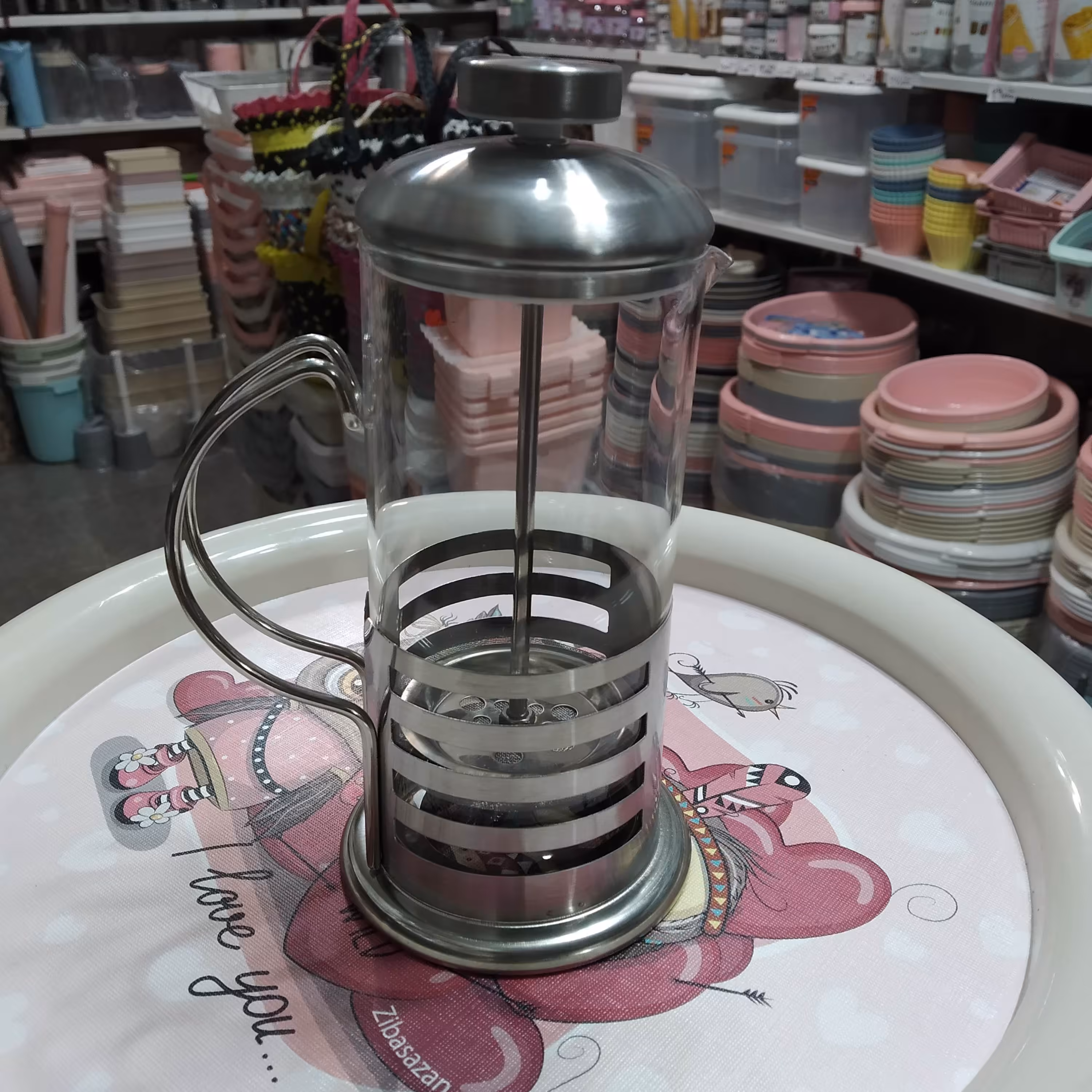 فرنچ پرس دمنوش و کف ساز قهوه خارجی شیشه پیرکس 