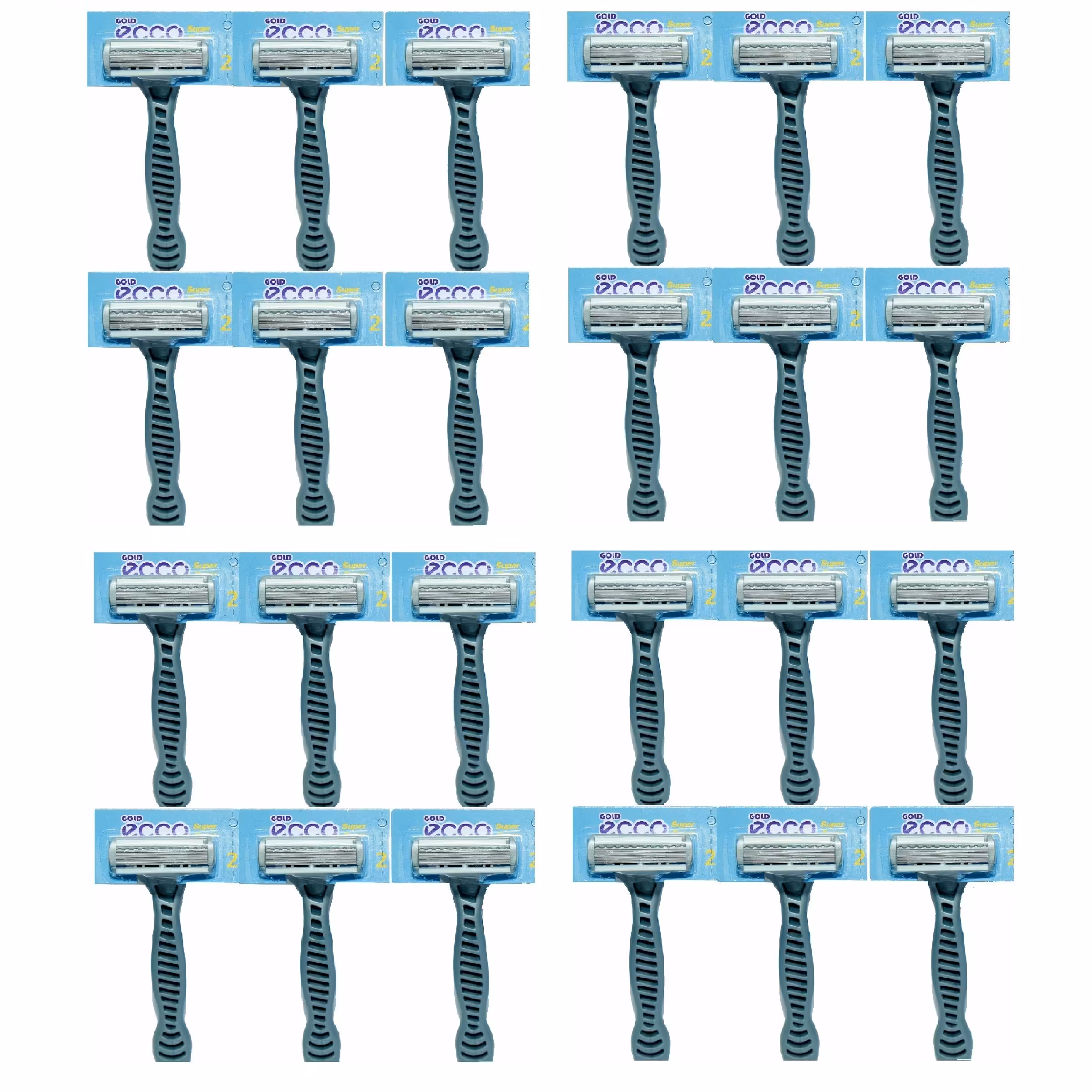 خودتراش زنانه و مردانه 6 تیغ اکو مدل UltraGrip مجموعه 24 عددی ( ژیلت ) 