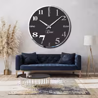 ساعت دیواری لوکس ساعت دیواریگردساعت دیواری مدرن ساعت دیواری نقره ای و طلایی ساعت دیواری کلاسیک