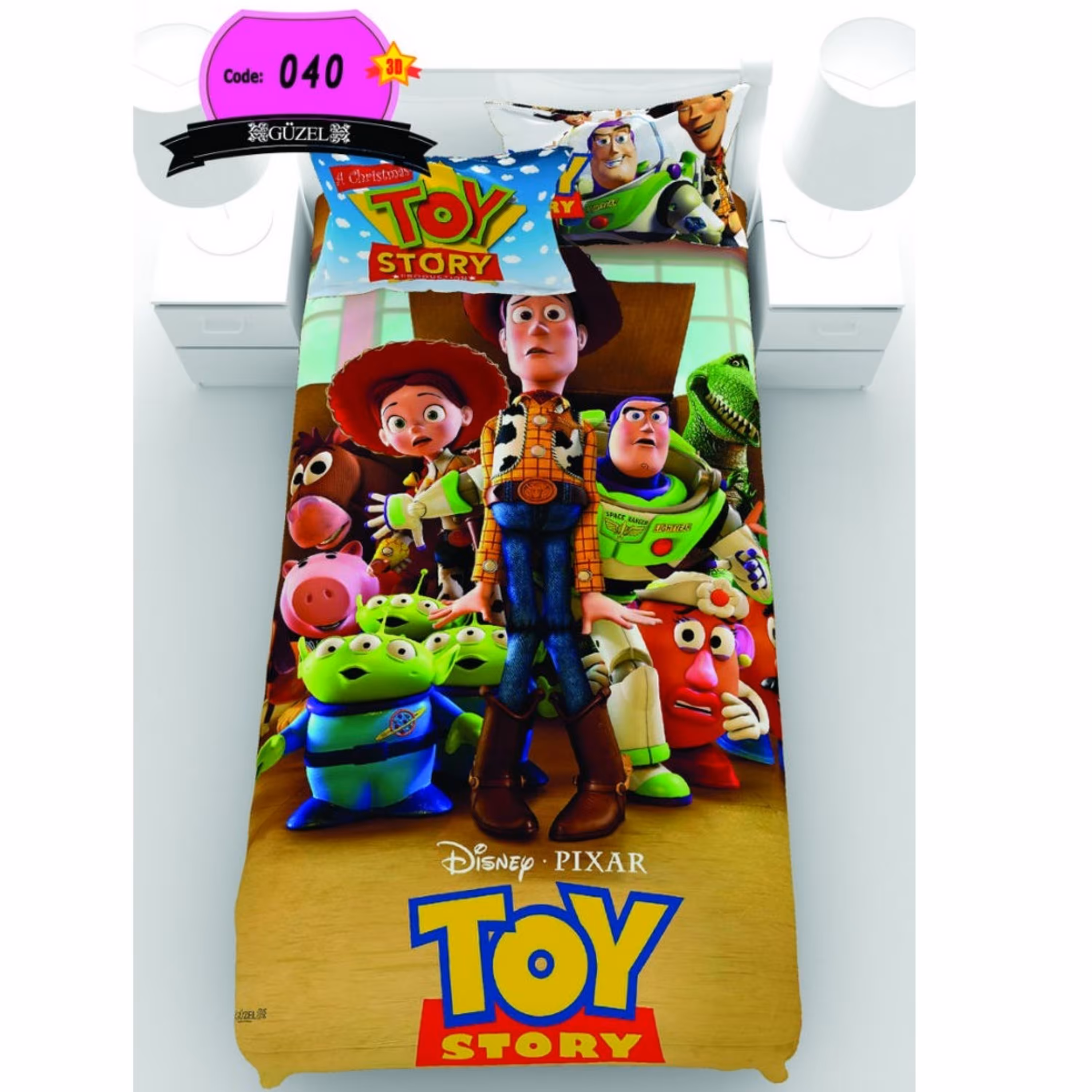 روتختی تک نفره سه بعدی برند گوزل -5 تکه -کد40