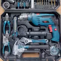 کیت دریل برقی باس با لوازم کامل 