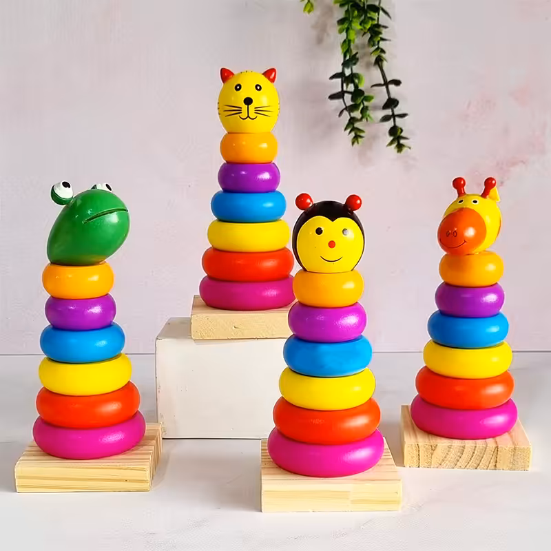 اسباب بازی برج هوش چوبی حیوانات کد 5567481