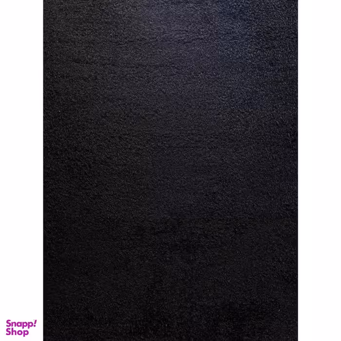 فرش ماشینی مدل شگی فلوکاتی طرح پرزبلند زمینه مشکی