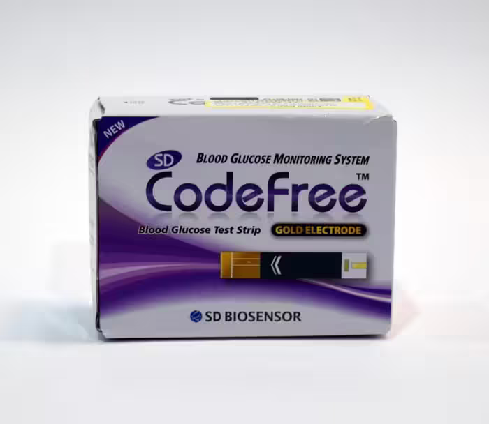 نوار تست قند خون 50عددی کدفری  codefree