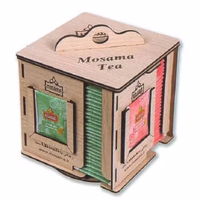 جعبه فانتزی گردان پذیرایی چای کیسه ای مسما - مدل VIPبسته 80 عددی