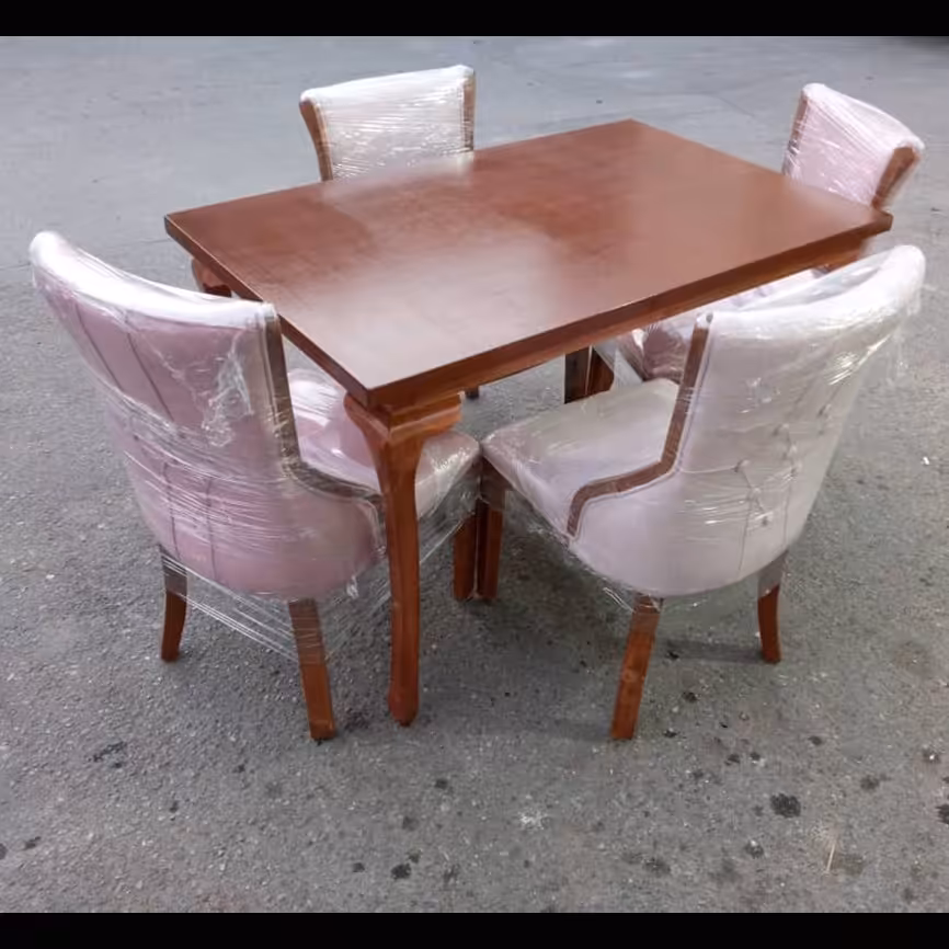 ناهار خوری4 نفره (میزسم آهویی-صندلی هکتور)محصول سفارشی -هزینه ارسال پس کرایه