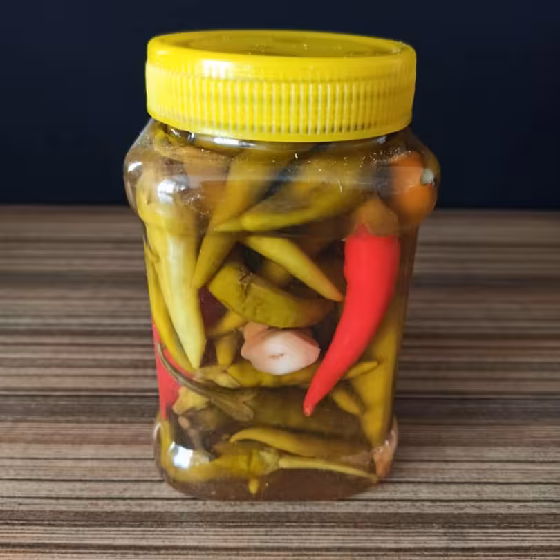 ترشی فلفل سبز تند(650)