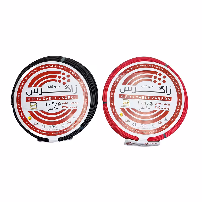 سیم برق افشان 1 در 2.5 نیرو کابل زاگرس مدل BK-R بسته دو عددی