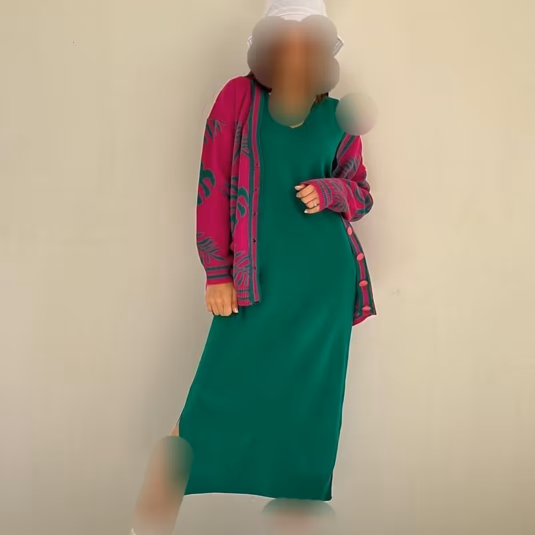 ژاکت و سارافون ست پاییزه شکیل و خاص زنانه