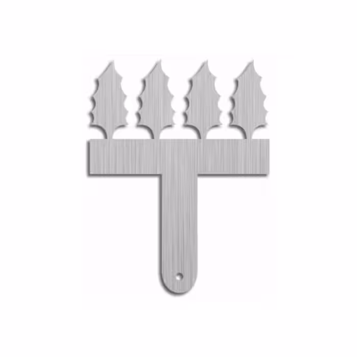 شانه شکلات استیل کوچک طرح برگ کریسمس بودکور 240064