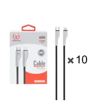 پک 10 عددی کابل شارژ فست یوشیتا Type-C To Lightningمدل YC-012