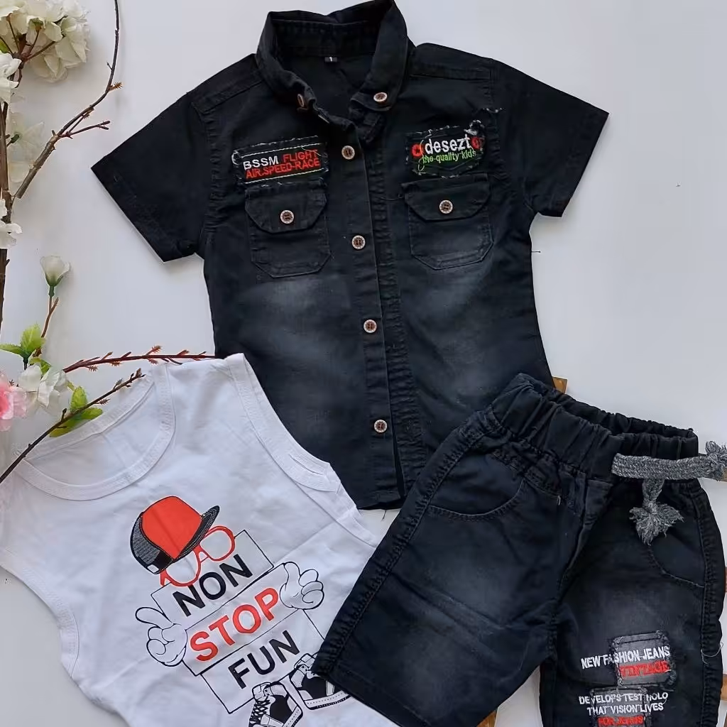 سه تیکه جین کاغذی سایز 40 تا 55