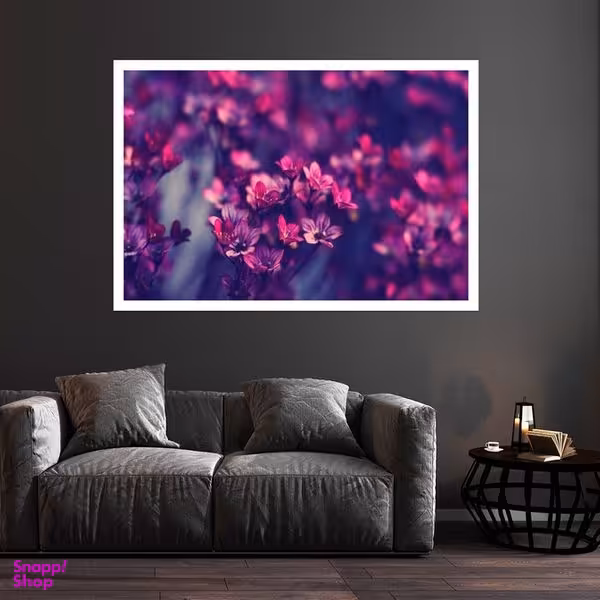 تابلو بکلیت طرح طبیعت و گل بهاری مدل قاب شاسی W-s8588