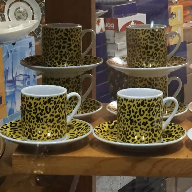  ست قهوه خوری 6 نفره پلنگی، بسیار شیک و کاربردی 