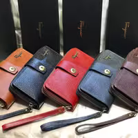 کیف پول زیپ دار زنانه fergamo (چرم طبیعی) 