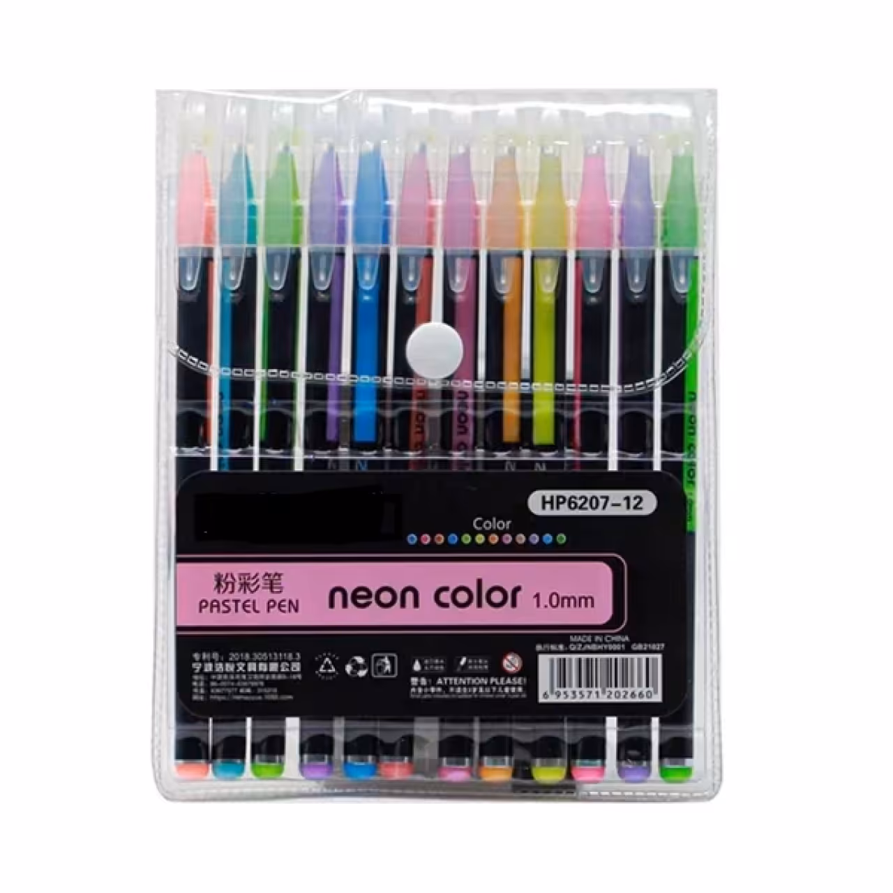 خودکار رنگی مدل نئونی و پاستلی کد NP بسته 12 عددی