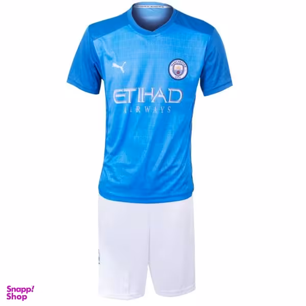 ست پیراهن و شورت ورزشی پسرانه مدل منچستر سیتی 2022