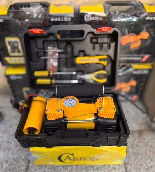 کمپرسور باد فندکی کربن مدل 1200W مجموعه 15 عددی