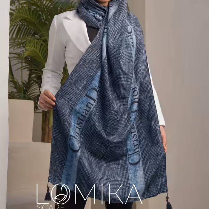 شال موهر گرم پاییزه زمستانه منگوله دار دو رو جدید 