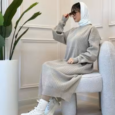 کفتان بافت نخ ستونی گرم بالا باکیفیت شقایق