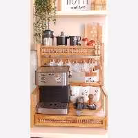 استند اسپرسوساز چوبی استند اسپرسوساز چوبی  دو طبقه ری استند اسپرسوساز جهیزیه عروس استند اسپرسوساز دو طبقه با چوب وارداتی