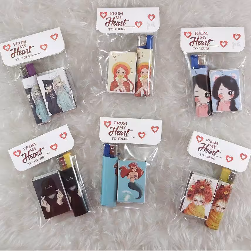 ست کبریت وفندک فانتزی یک بسته