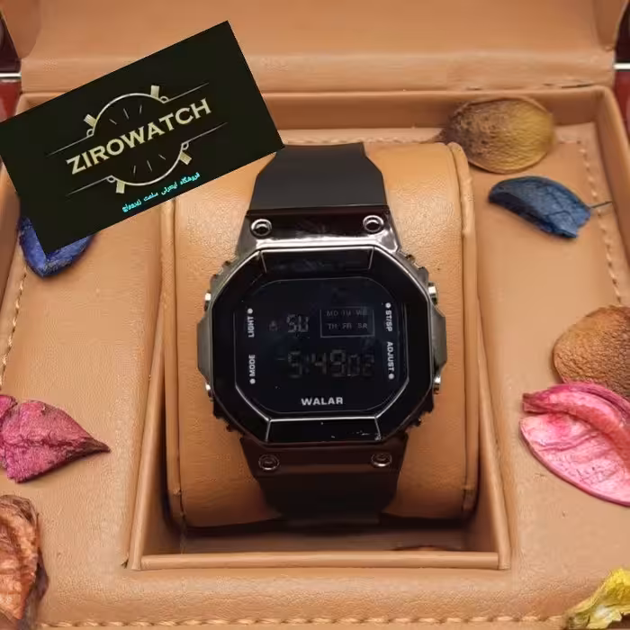 ساعت ال ای دی LED دیجیتال طرح کاسیو دخترانه و پسرانه در 8 رنگ مشکی صورتی سفید سبز قرمز 5