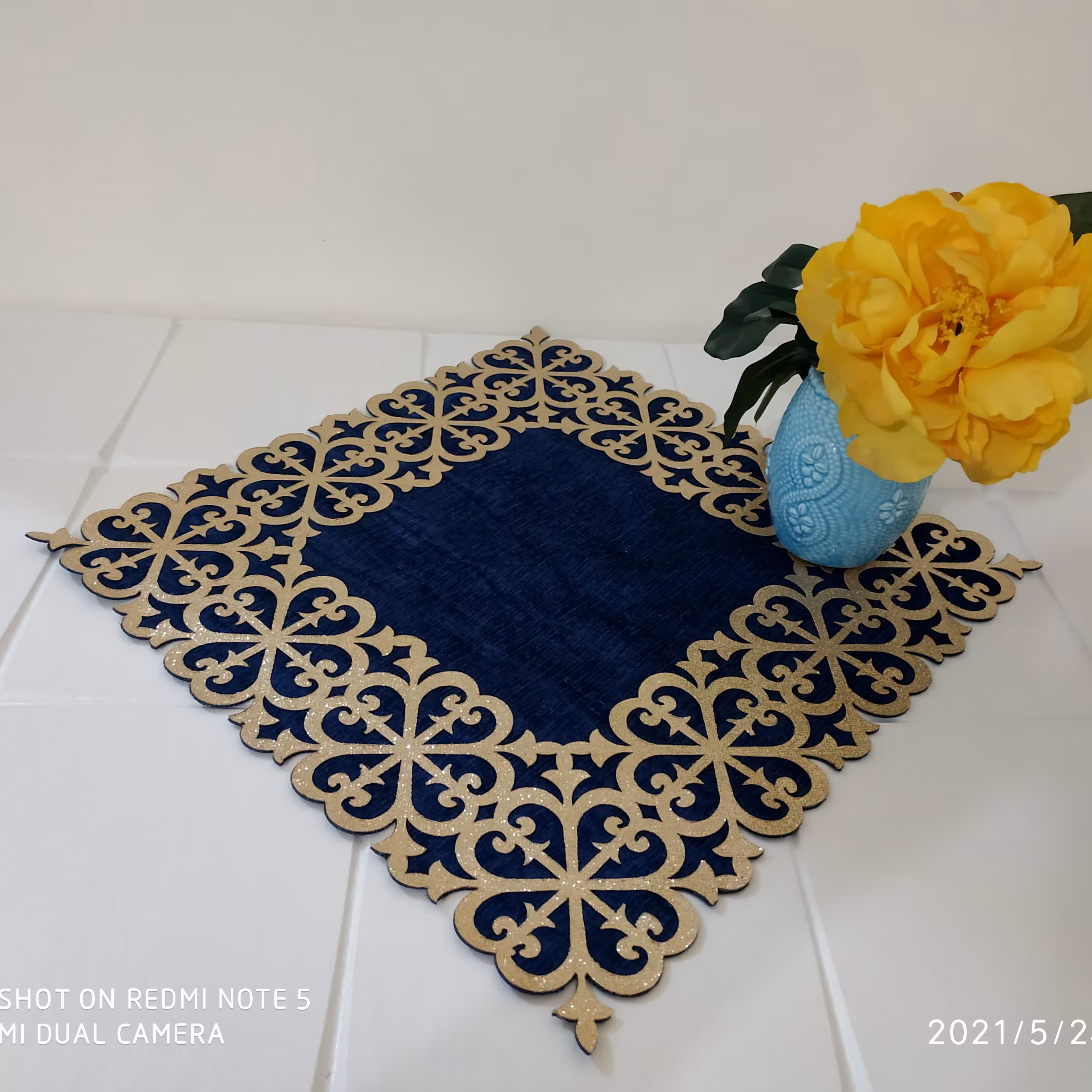 رومیزی چرم و مخمل سایز 40