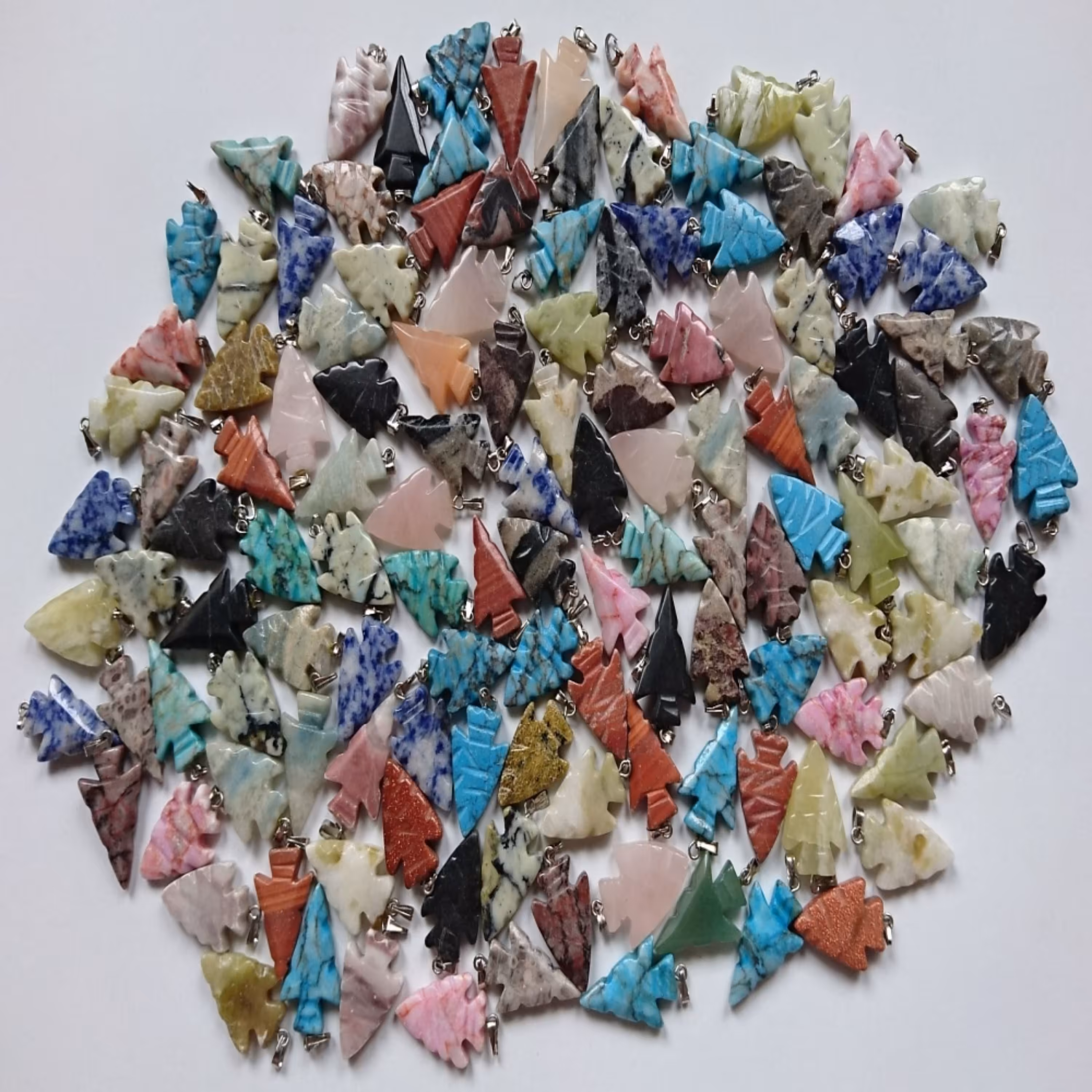 پک 128 عددی آویز سنگ های معدنی مدل کاج (قیمت همکار)