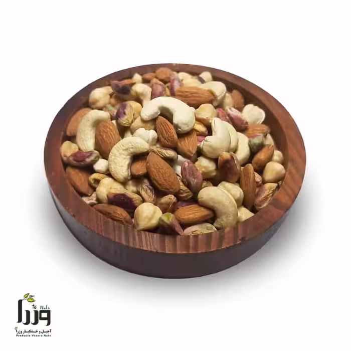 آجیل چهار مغز خام ممتاز  1 کیلویی ترد و خشمزه از خشکبار وزرا