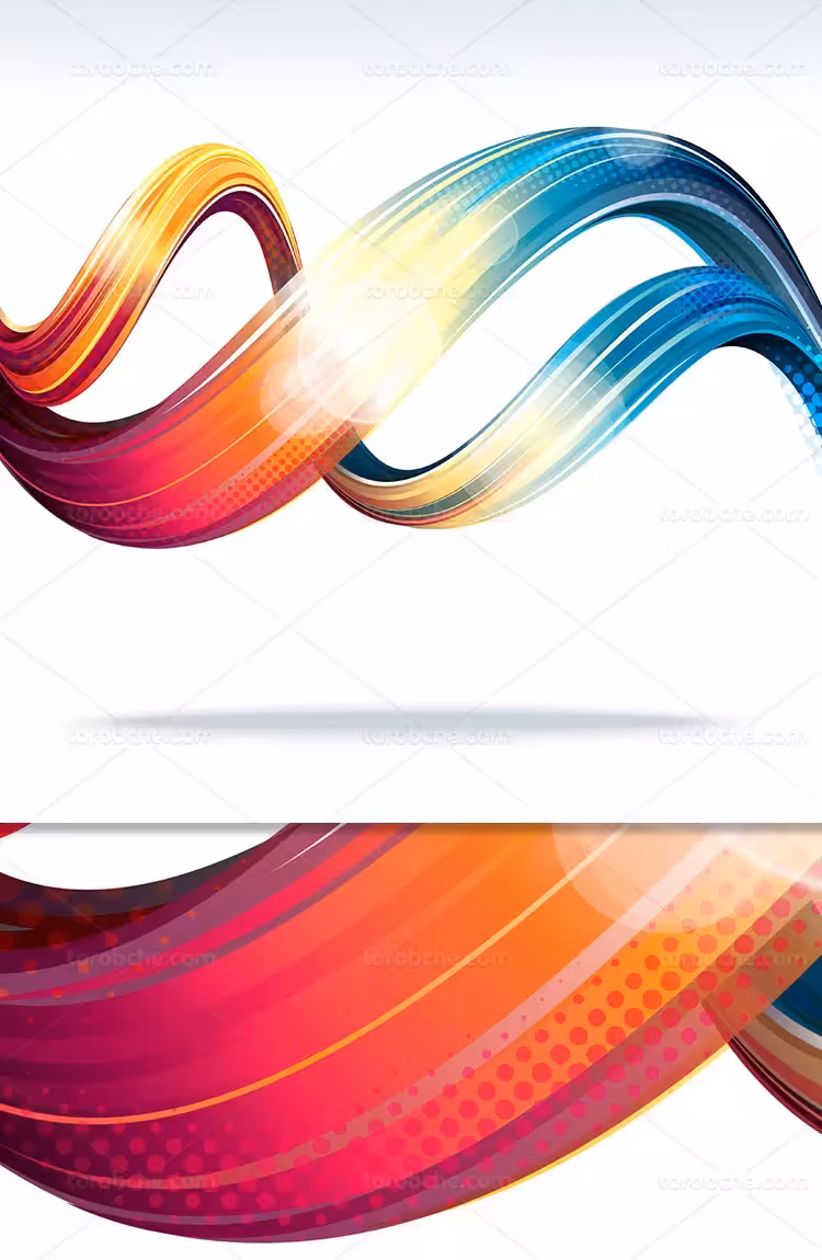 طرح پس زمینه انتزاعی موج دار | گرافیک با طعم تربچه