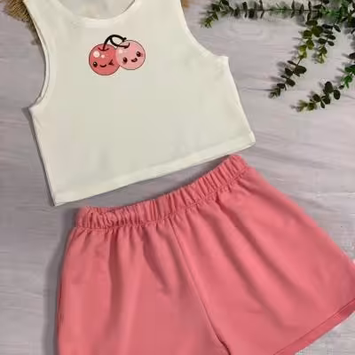 ست کراپ شورتک گیلاسی