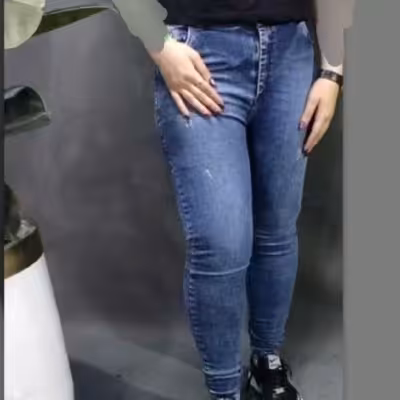 شلوار لی طرح زاپ