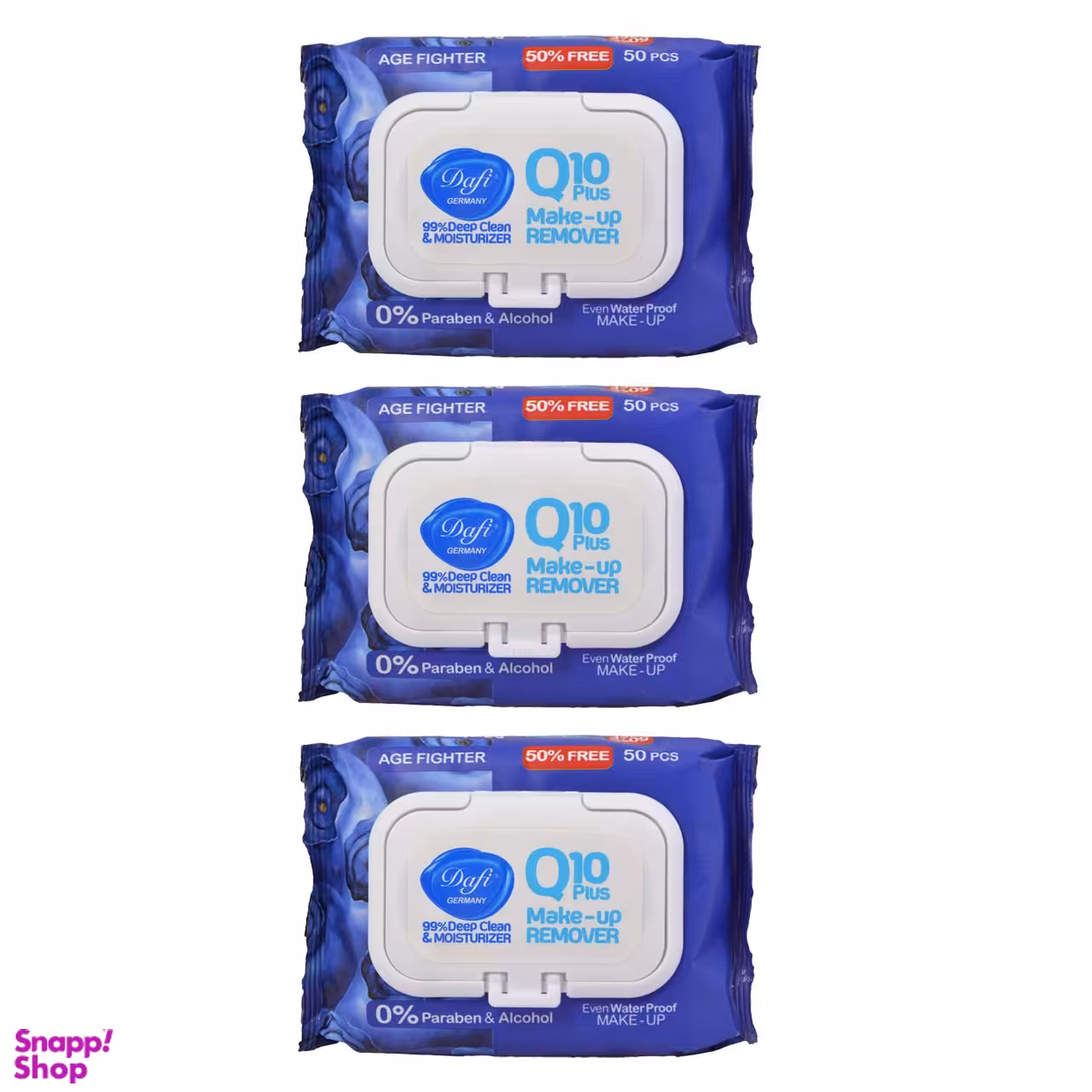 دستمال مرطوب دافی (Dafi) مدل 1 Q10 Age Fighter مجموعه 3 عددی