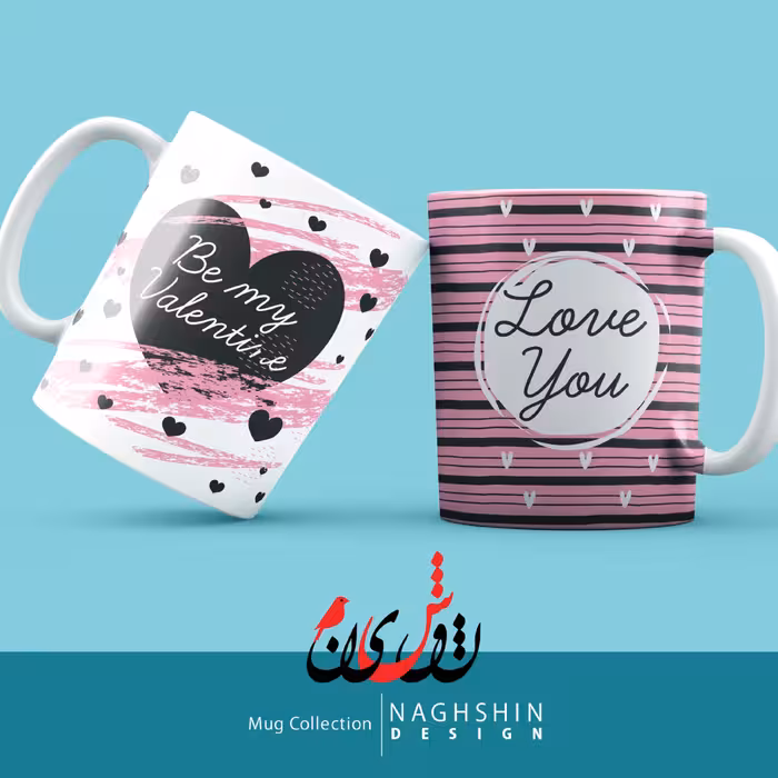 ماگ سرامیکی طرح ولنتاین (مجموعه دو عددی)