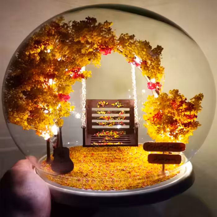 چراغ خواب تاب پاییزی هدیه ویژه ولنتاین کادو عاشقانه و دکوراتیو - فروشگاه اینترنتی گشنیز